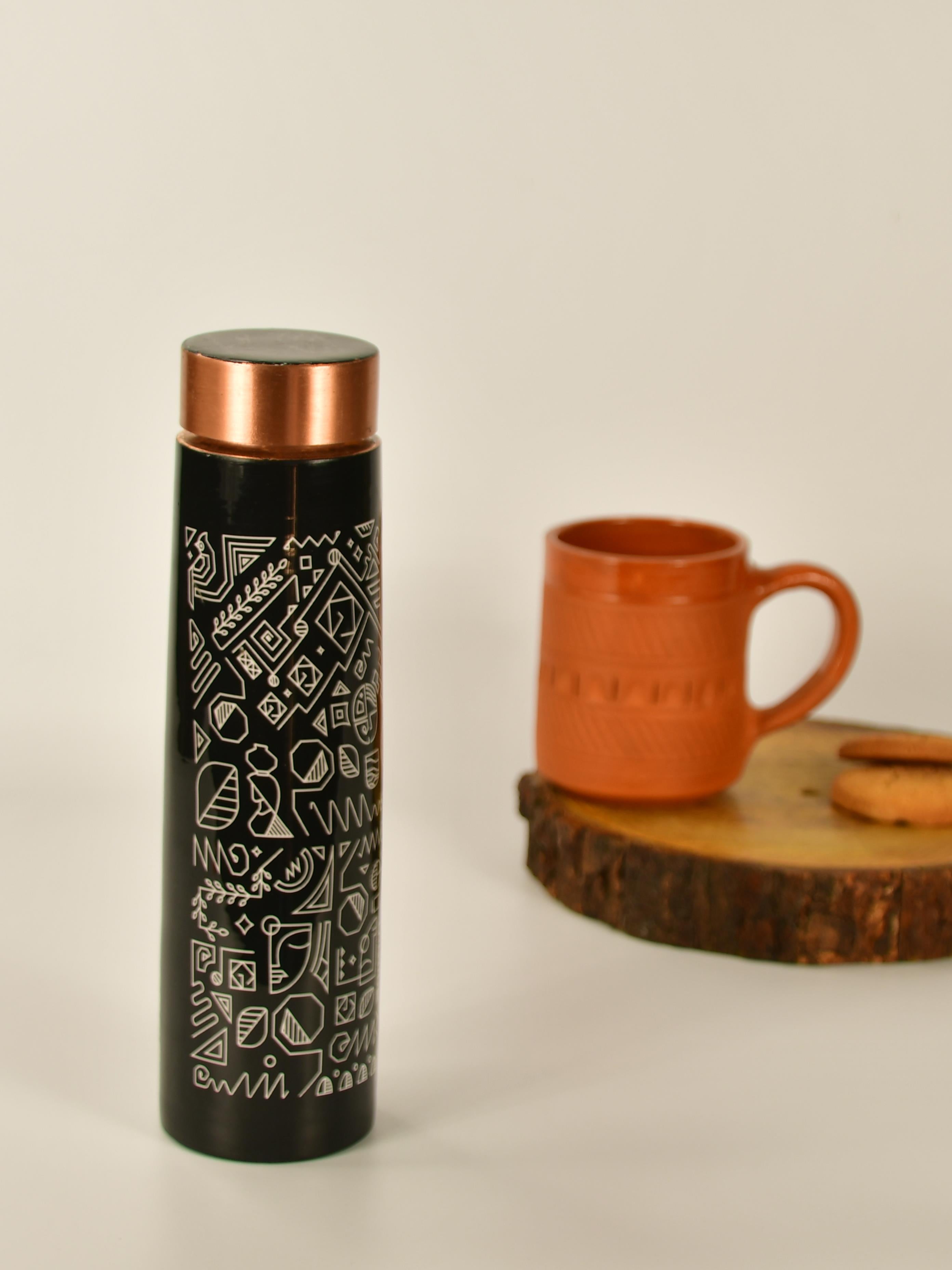 Mayii - Handpainted bottle showcasing indigenous artforms