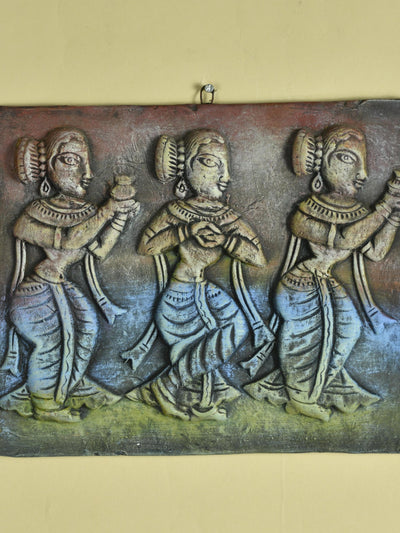 Mayii - Premium Terracotta Abstract Three Women Wall Art