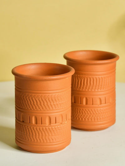 Mayii - Premium Set of 2 Unglazed Terracotta tumbler