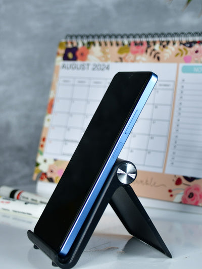 Mayii Trendy Adjustable Silver Tablet Stand with Black Hinges