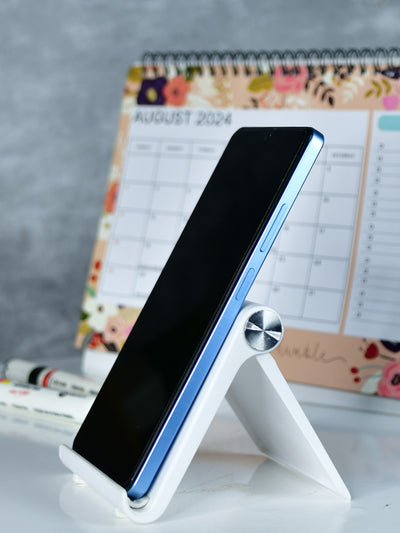 Mayii Trendy Adjustable Silver Tablet Stand with White Hinges