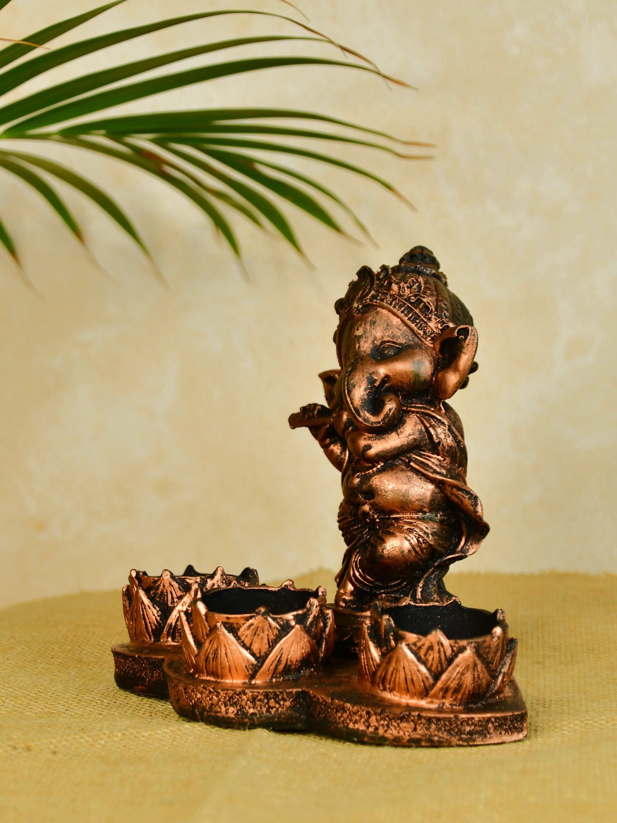 Ganesh Resin Candle Holder by Mayii - Artisan Home Decor & Showpiece