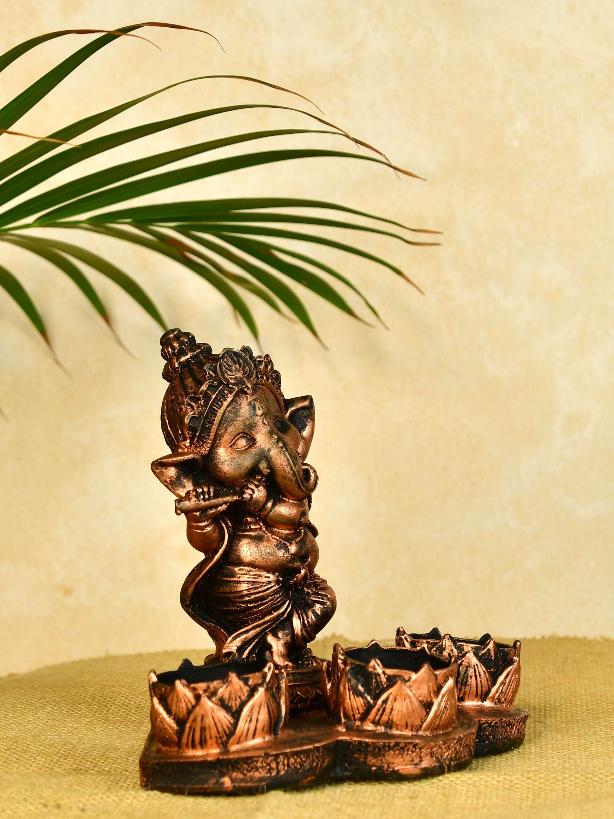 Ganesh Resin Candle Holder by Mayii - Artisan Home Decor & Showpiece