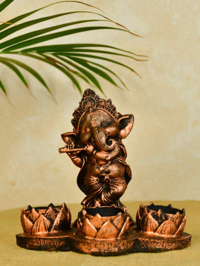 Ganesh Resin Candle Holder by Mayii - Artisan Home Decor & Showpiece