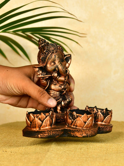 Ganesh Resin Candle Holder by Mayii - Artisan Home Decor & Showpiece