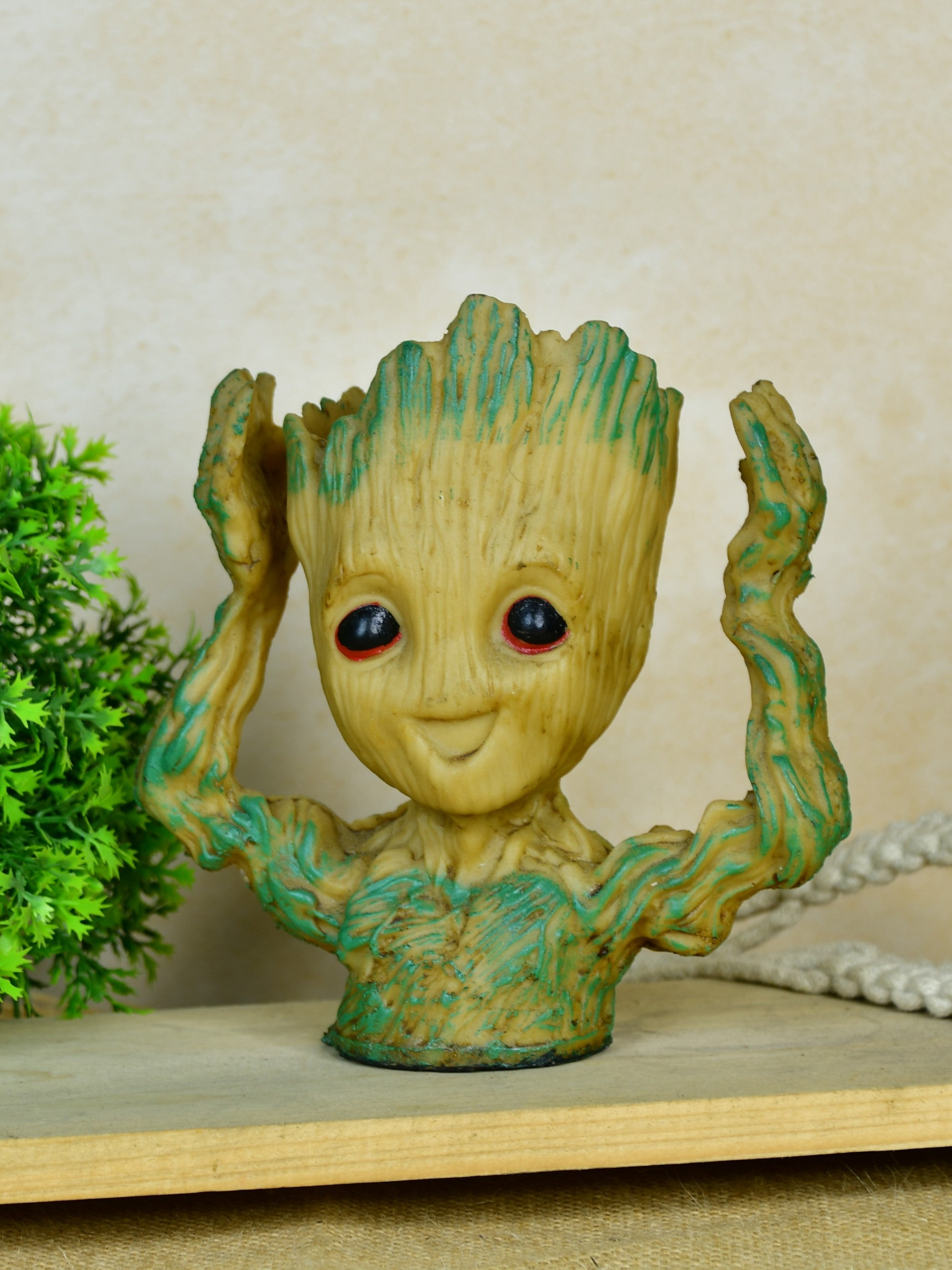 Groot Figurine Planter with Hands Up | Mayii Artisan Home Decor & Functional Design