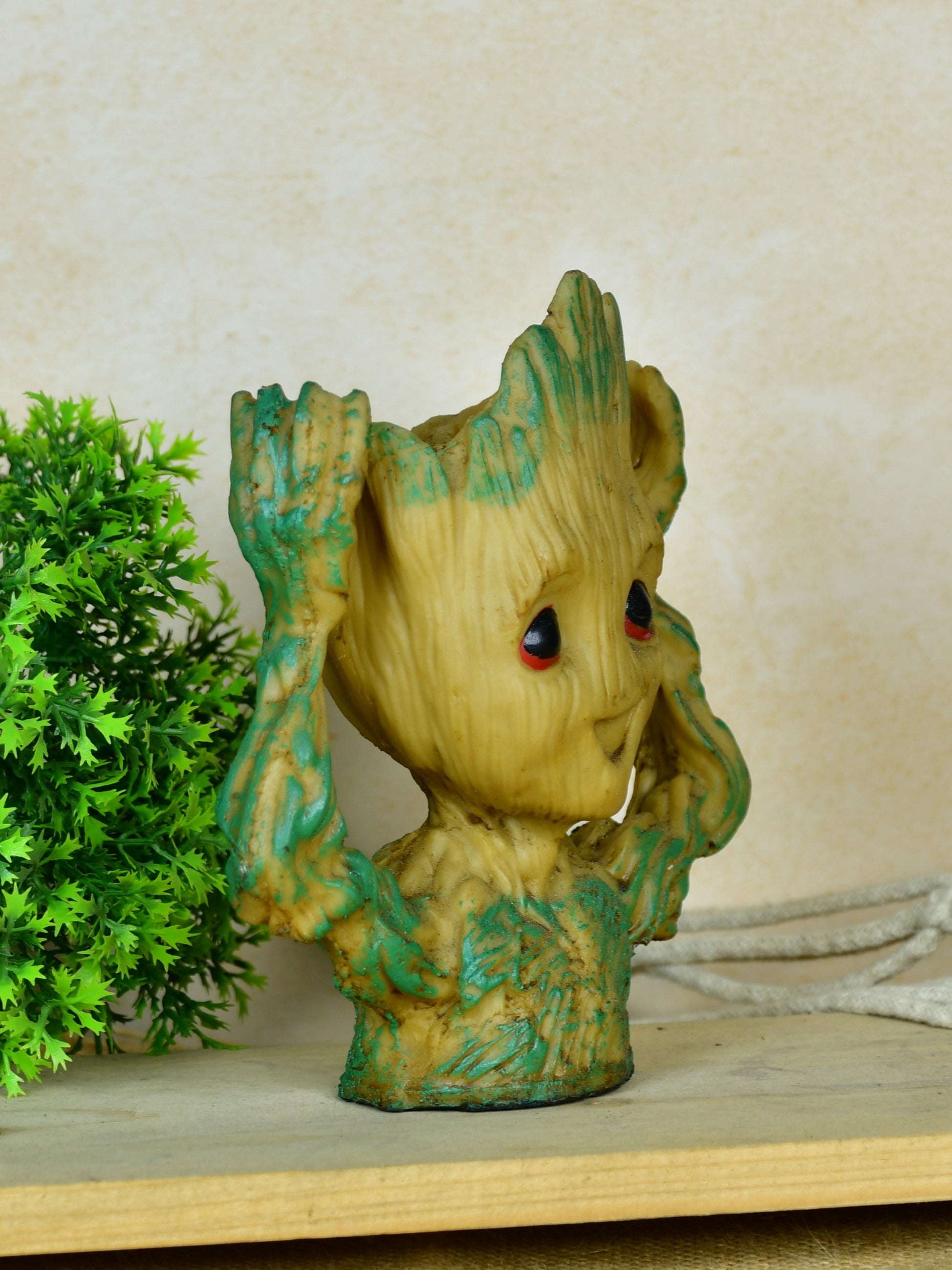 Groot Figurine Planter with Hands Up | Mayii Artisan Home Decor & Functional Design