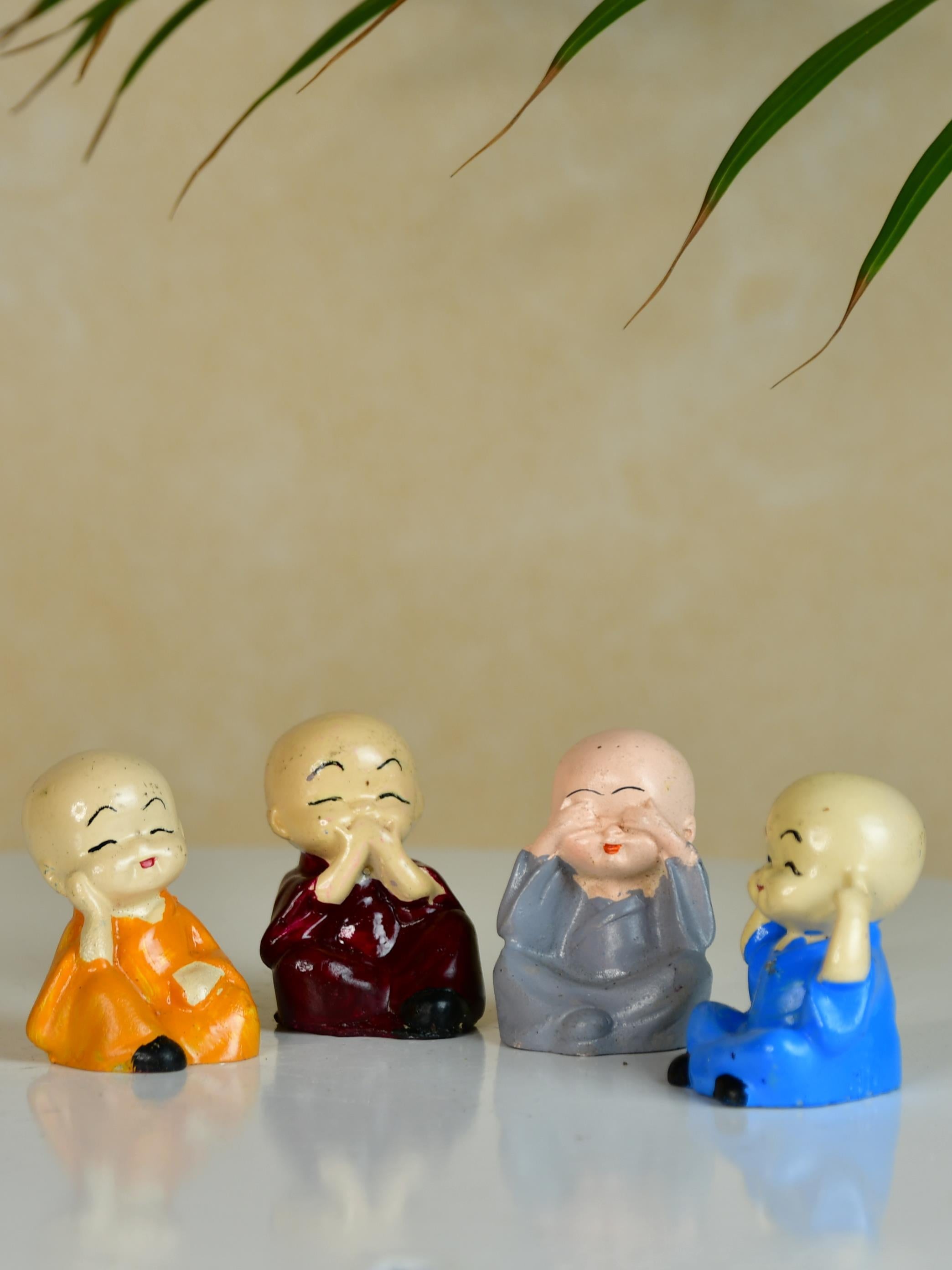 Mayii Resin Mini Monk Set of 4