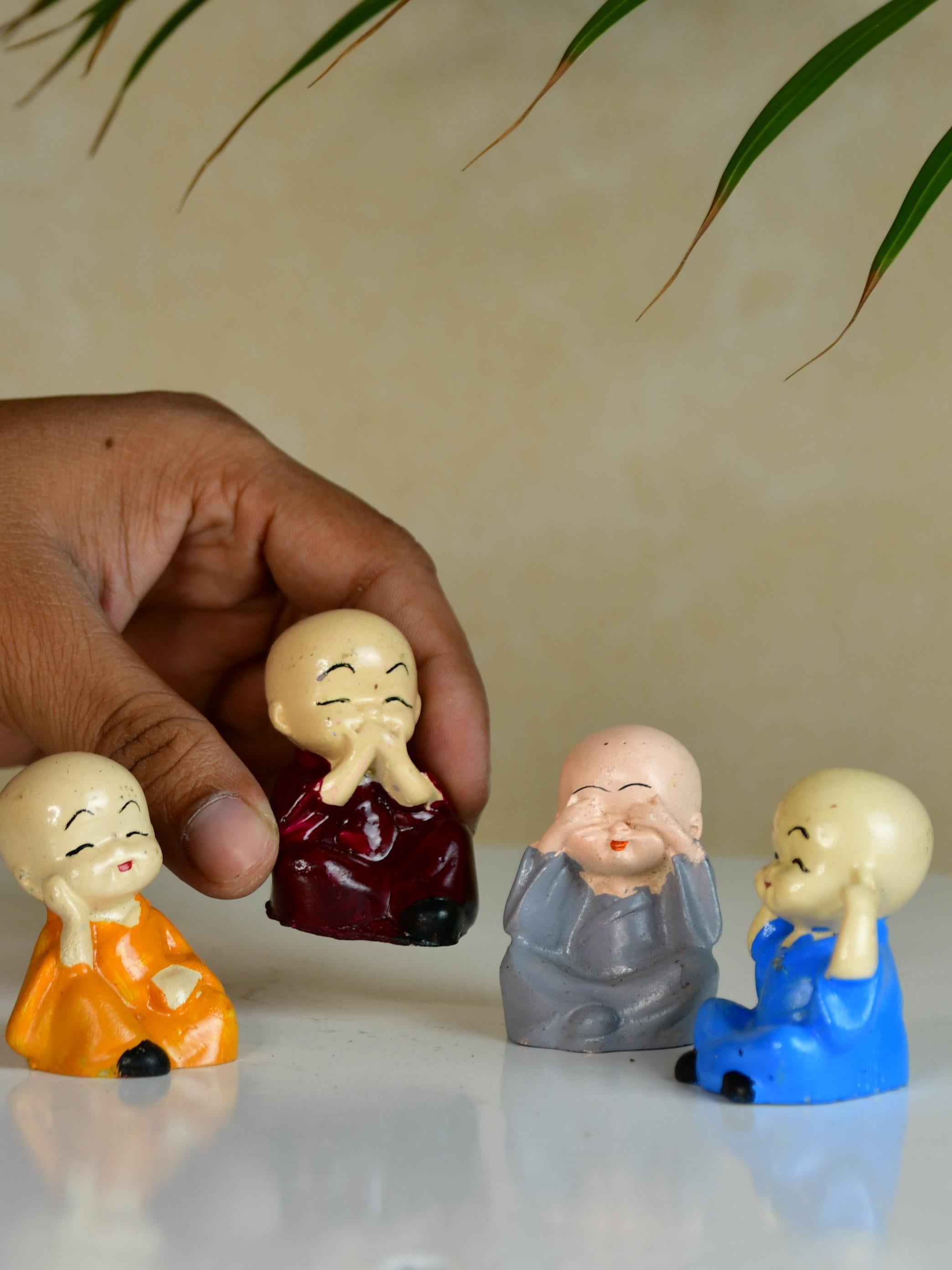 Mayii Resin Mini Monk Set of 4