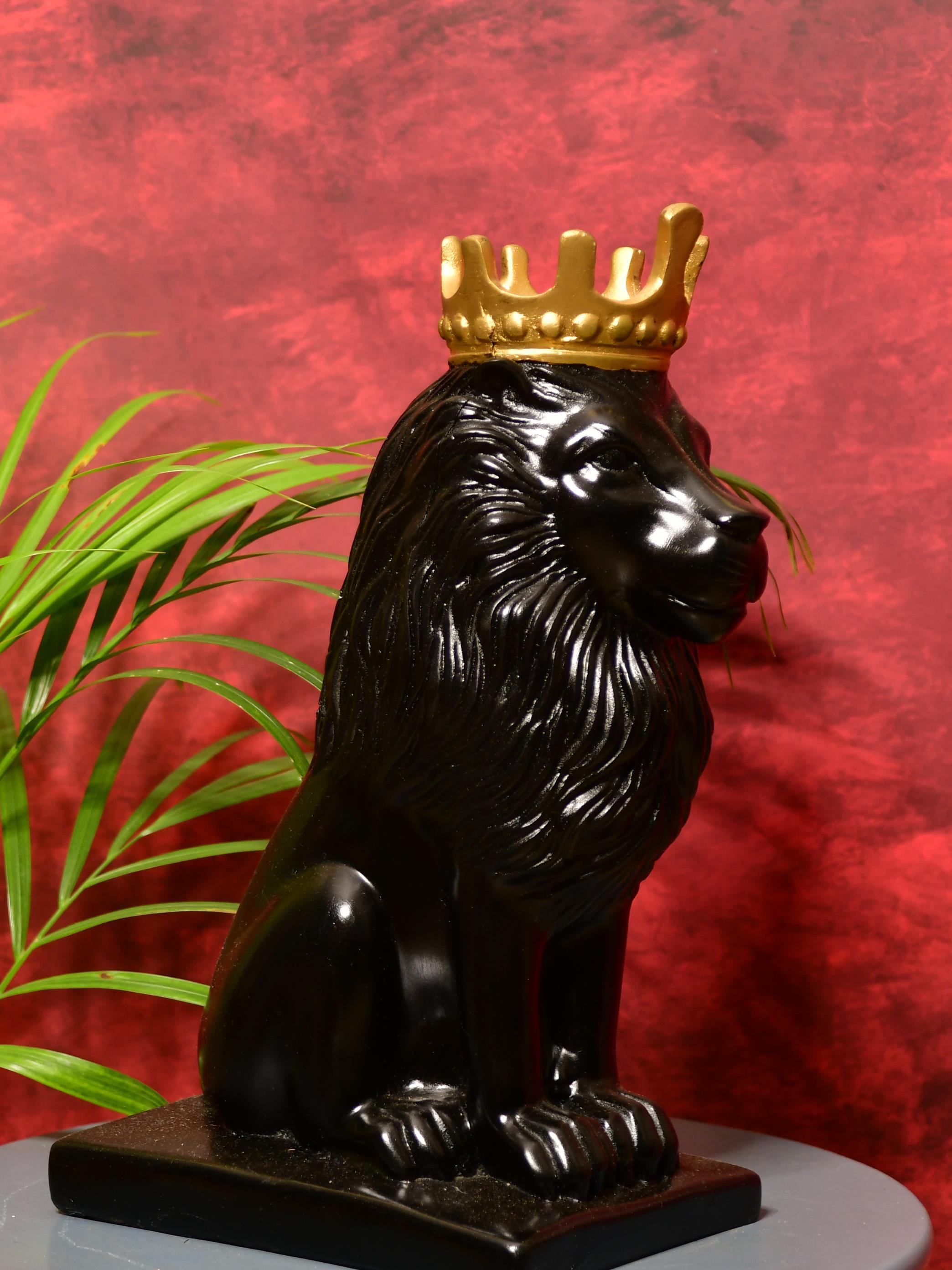 Mayii Black Lion Showpiece