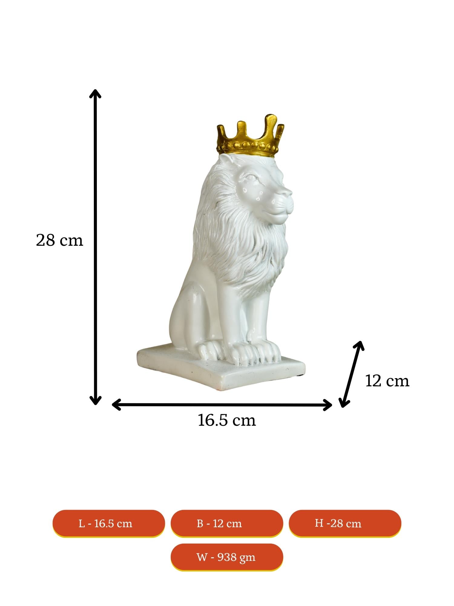 Mayii White Lion Showpiece