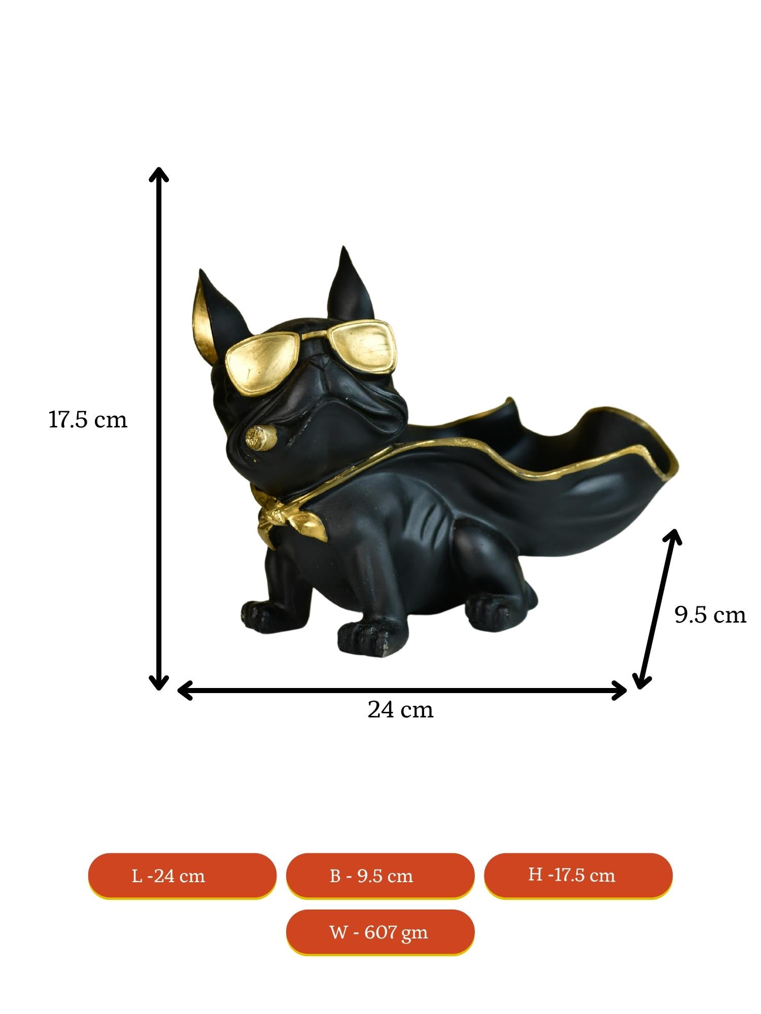 Mayii Resin Caped Dog Showpiece