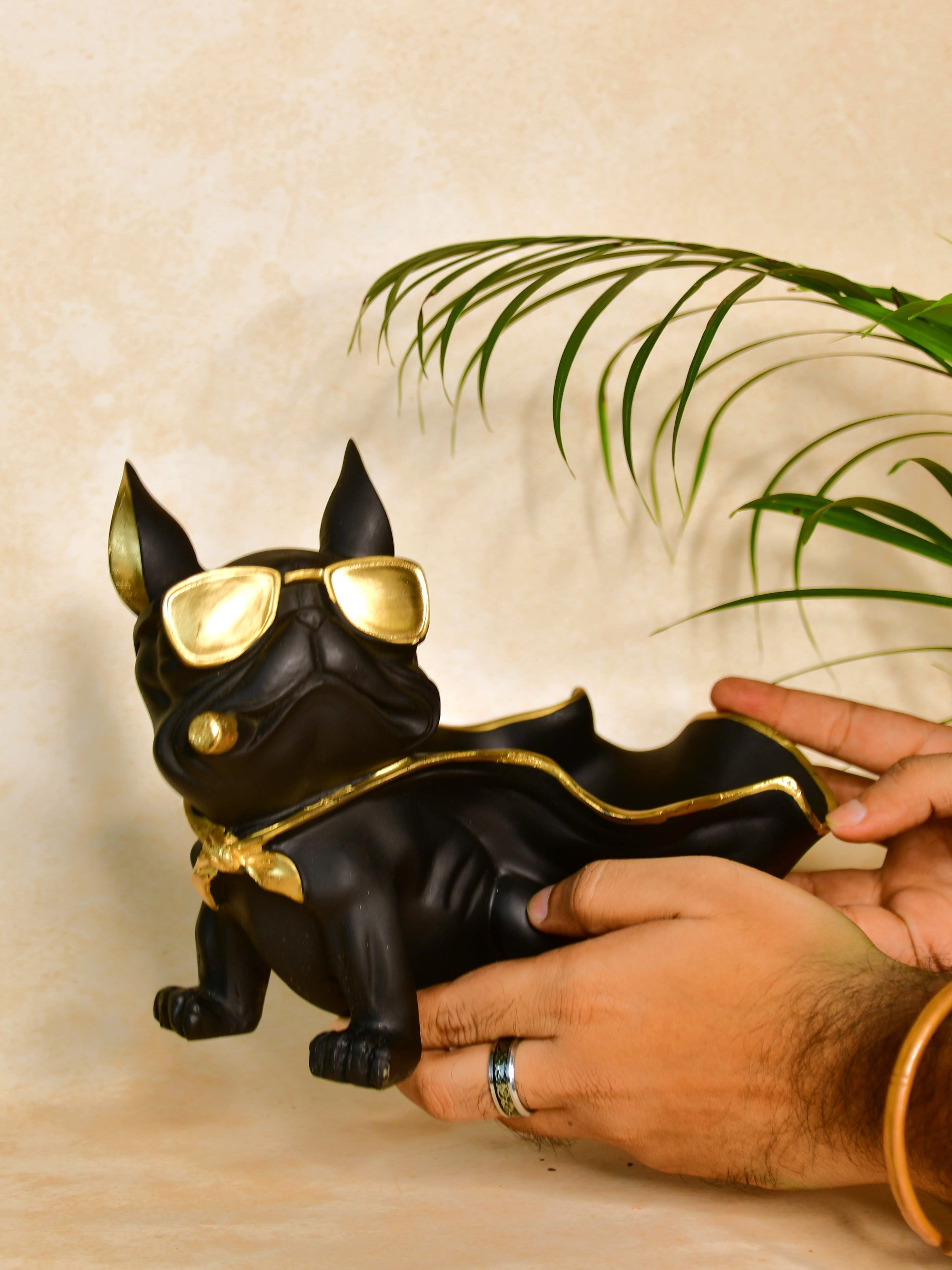 Mayii Resin Caped Dog Showpiece