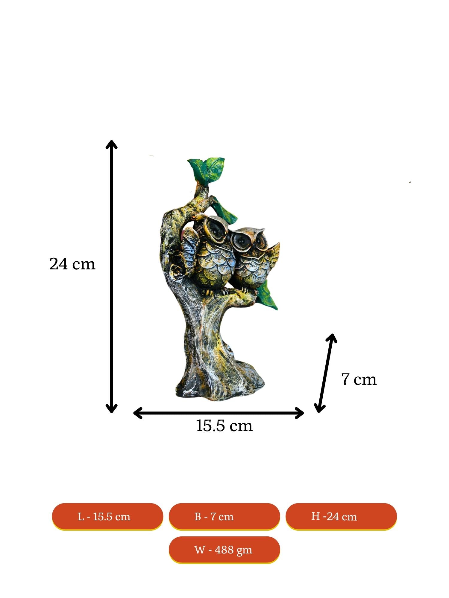 Mayii Resin Owl Branch