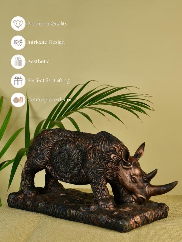 Mayii Resin Rhino Decor