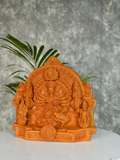 Mayii - Premium Large Terracotta Durga Tabletop Decor