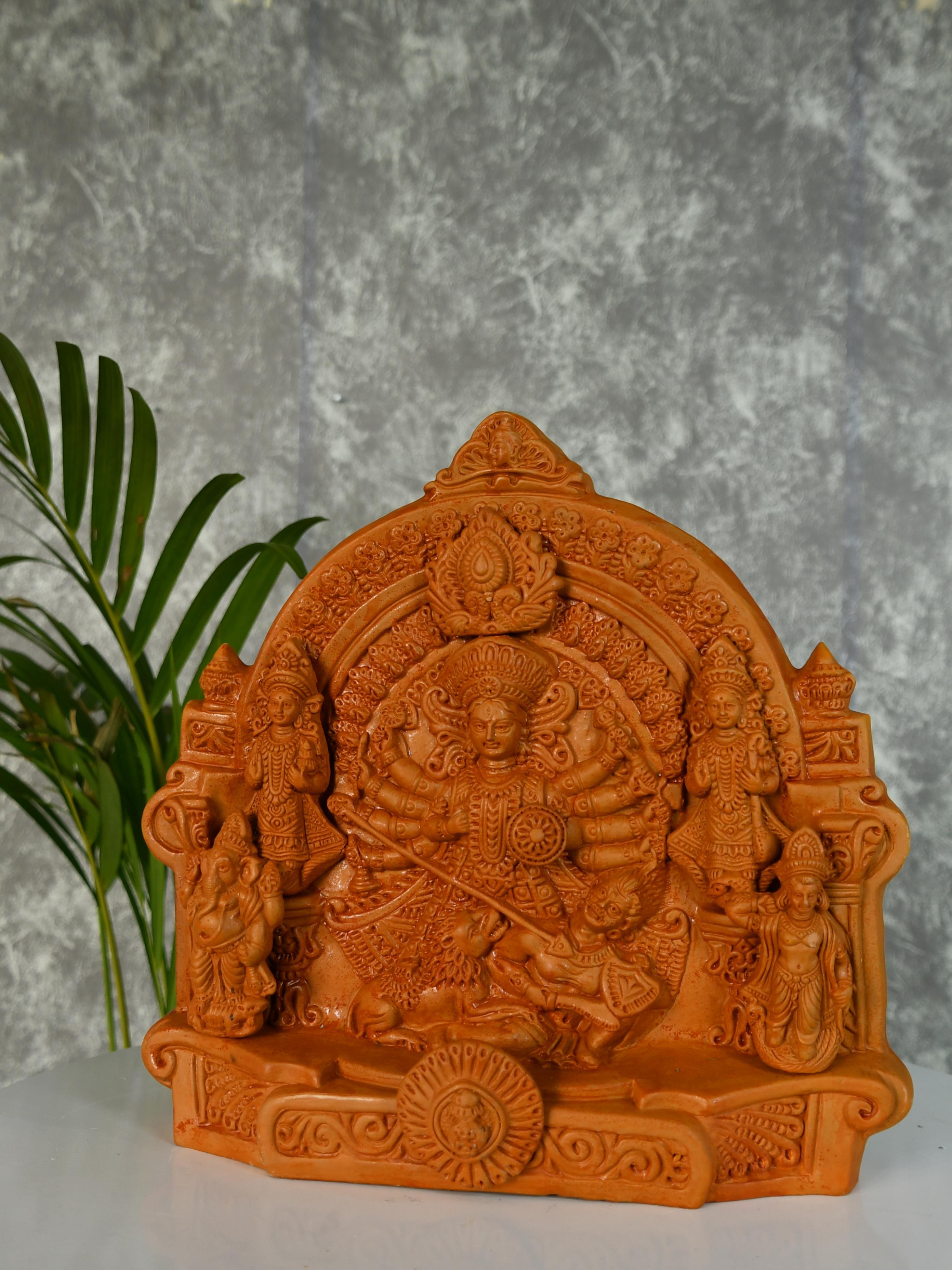 Mayii - Premium Large Terracotta Durga Tabletop Decor