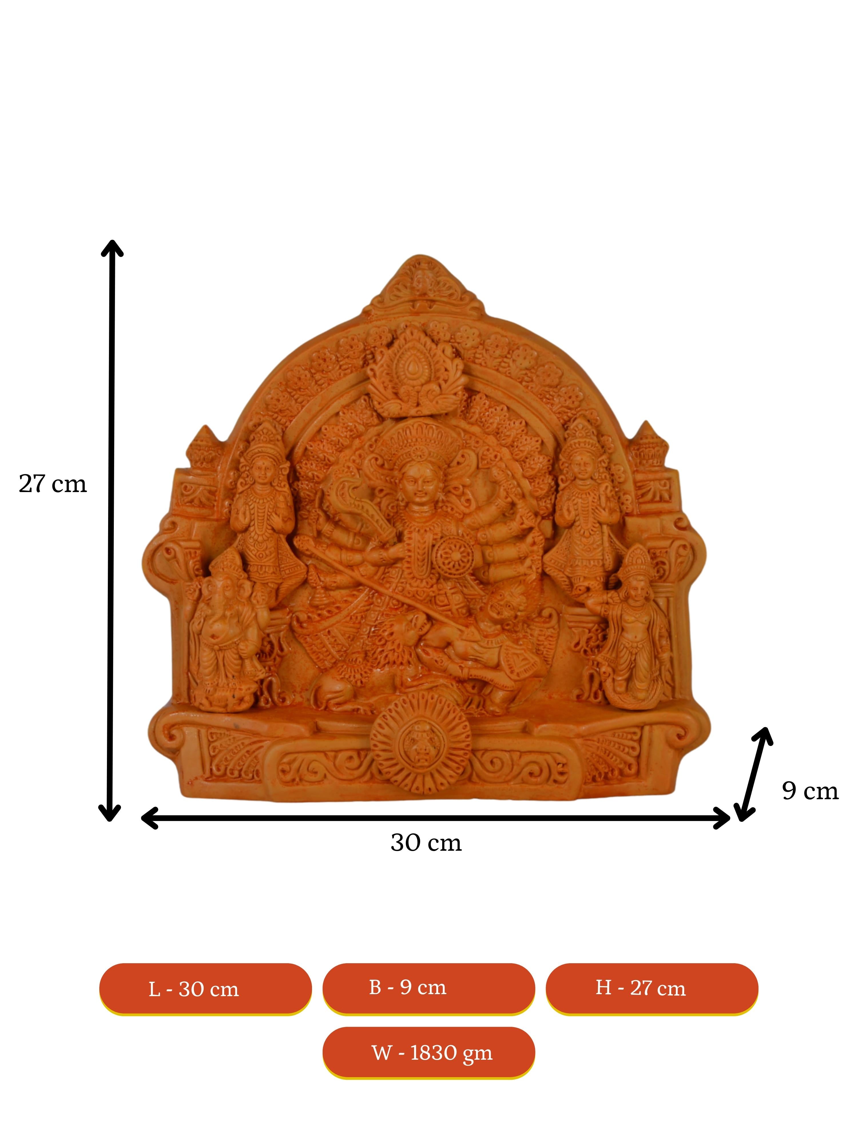 Mayii - Premium Large Terracotta Durga Tabletop Decor