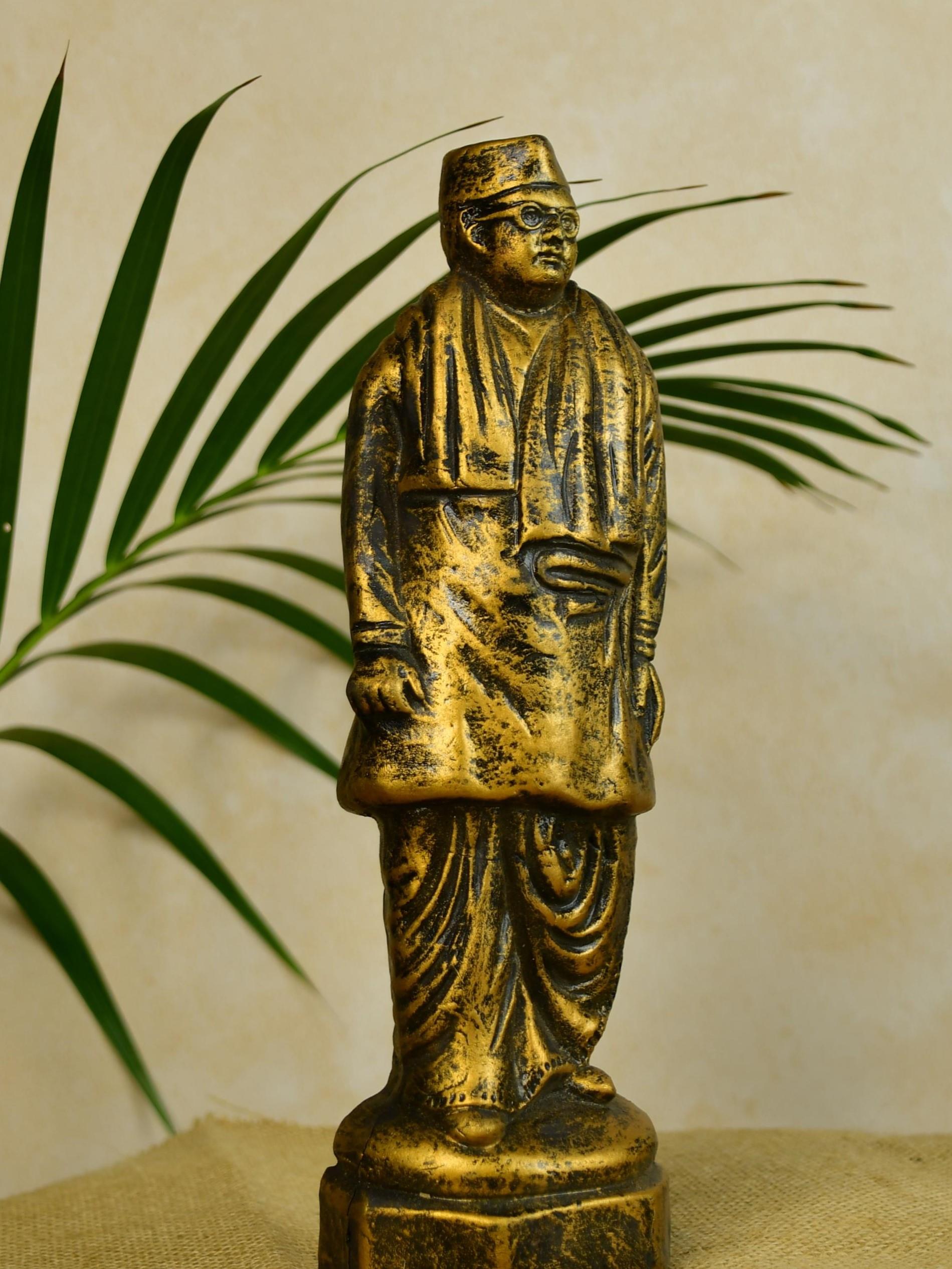 Mayii - Premium Terracotta Subhash Chandra Bose Abstract Tabletop Statue