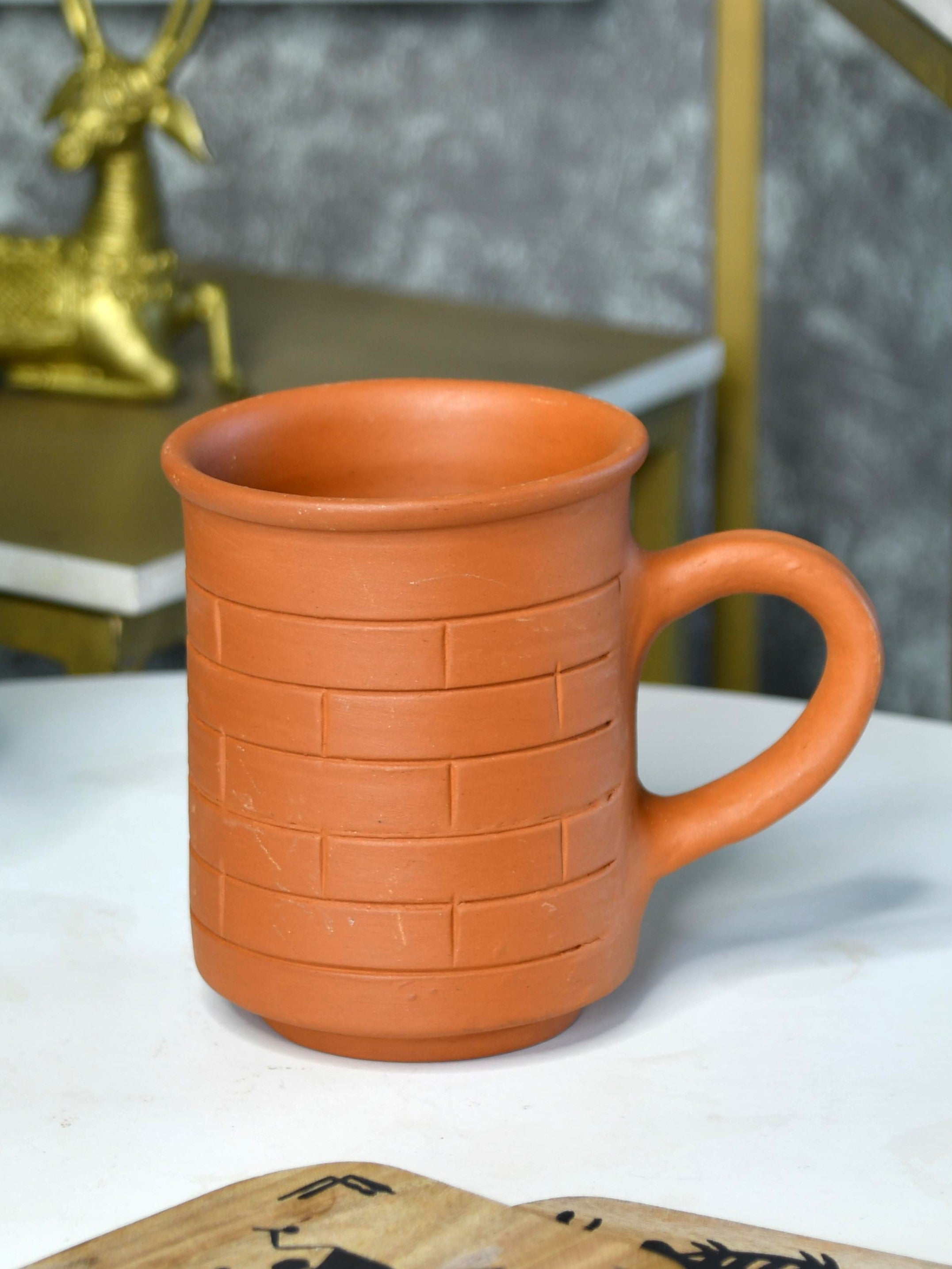 Mayii - Premium Unglazed Terracotta imprinted Drink Mugs