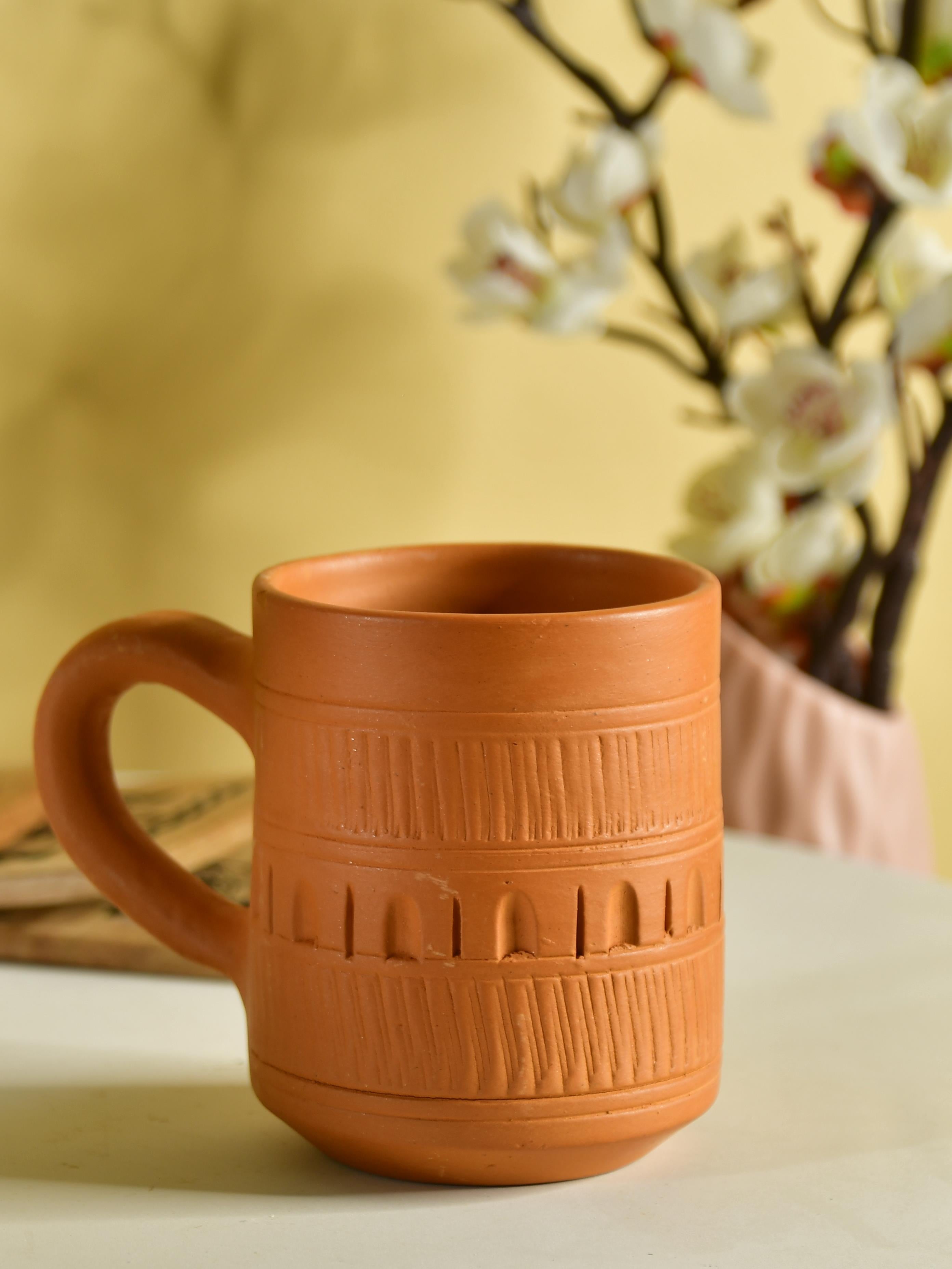 Mayii - Premium Cylindrical Unglazed Terracotta Mugs