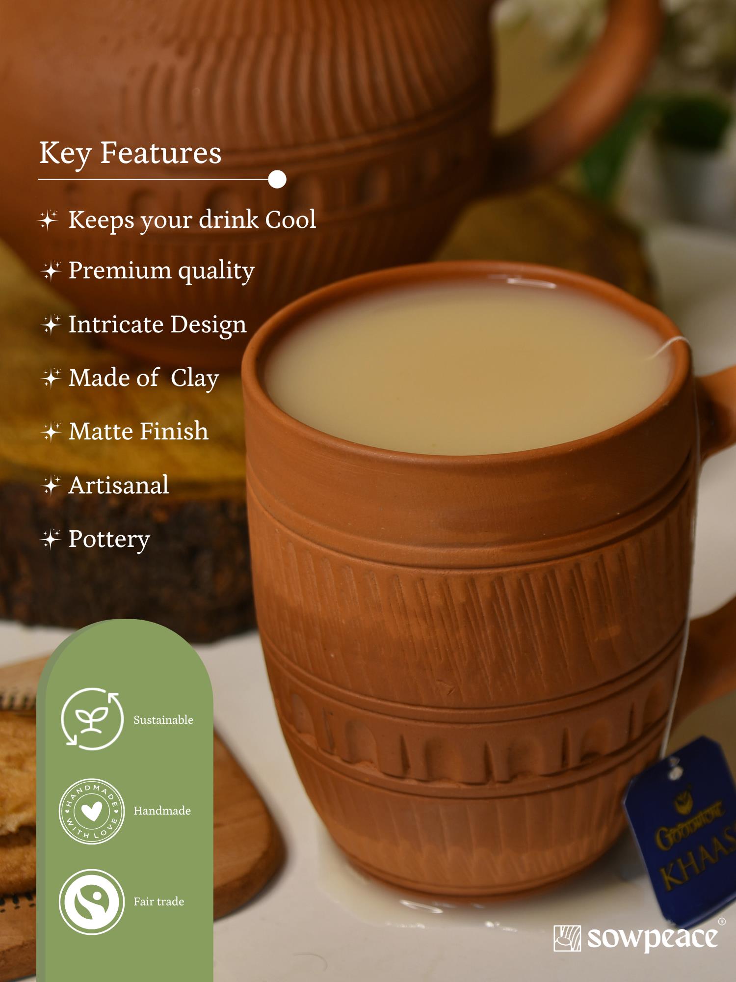 Mayii - Premium Unglazed Terracotta Drink Mugs