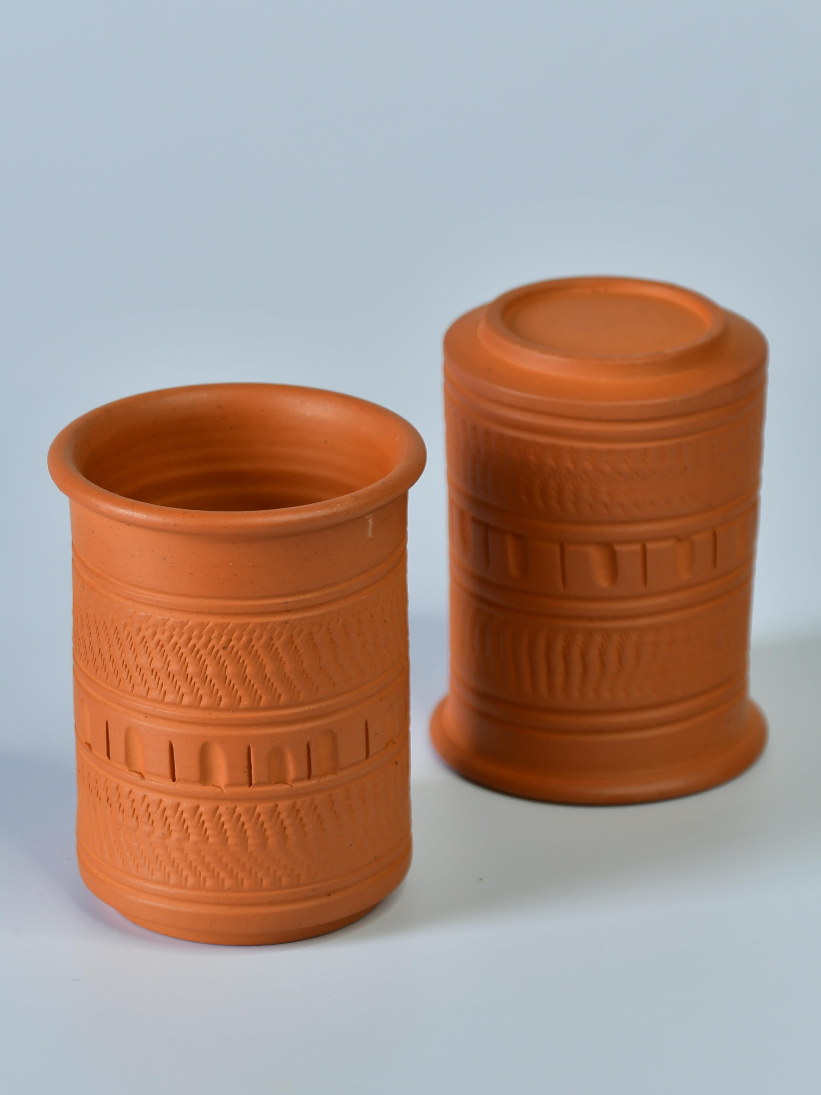 Mayii - Premium Set of 2 Unglazed Terracotta tumbler