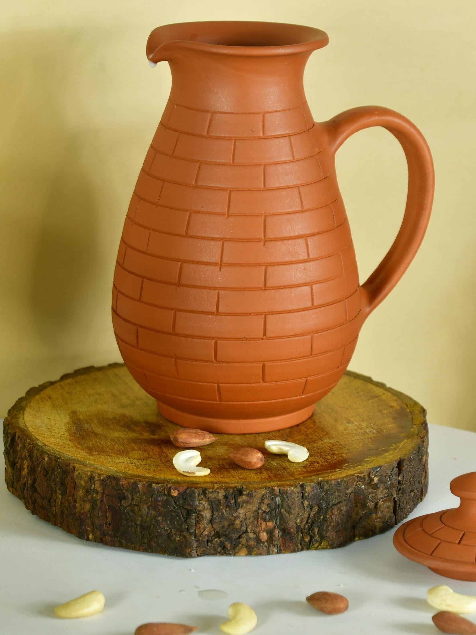 Mayii - Premium Large Terracotta Jug for Water and Drinks