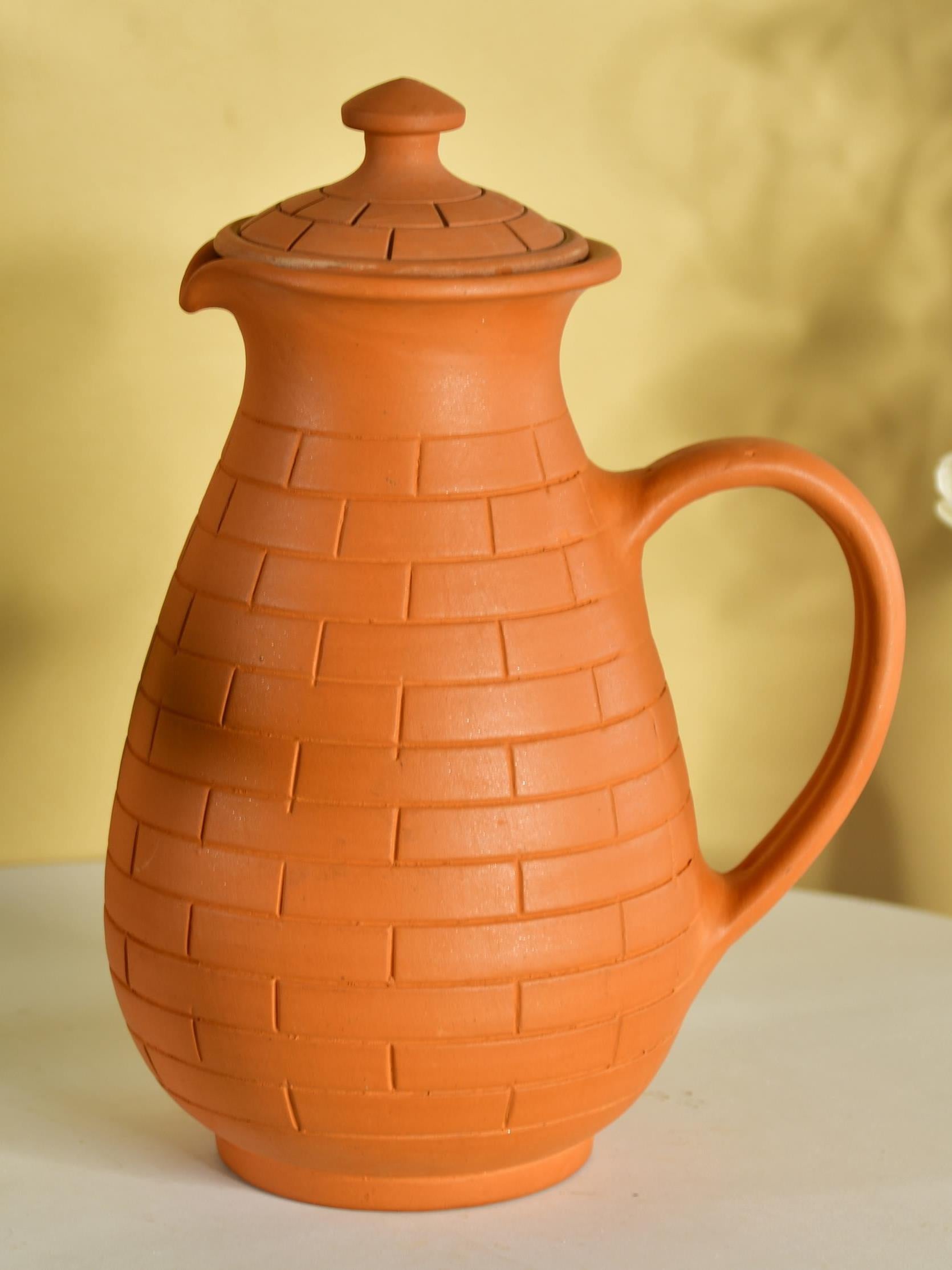 Mayii - Premium Large Terracotta Jug for Water and Drinks