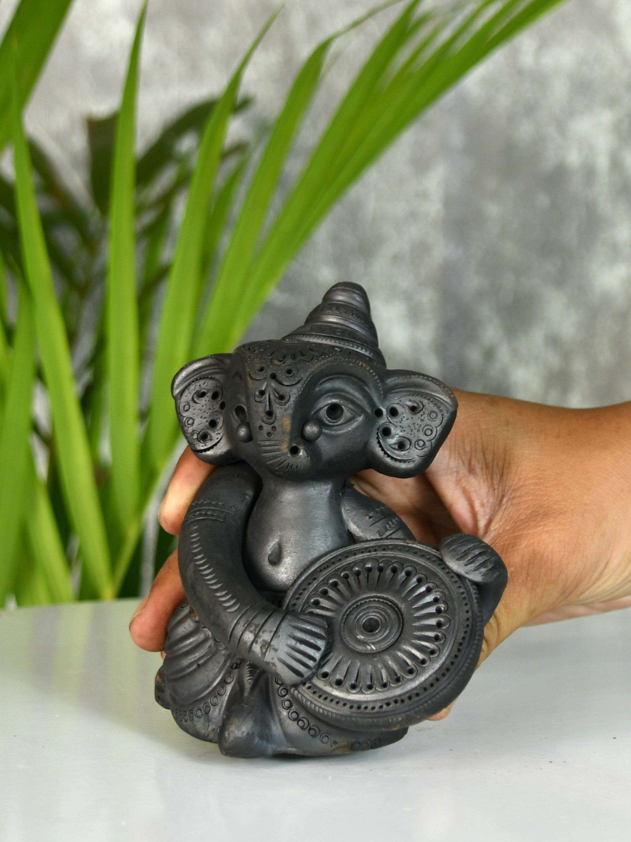 Mayii - Abstract Terracotta Ganesha Dafali