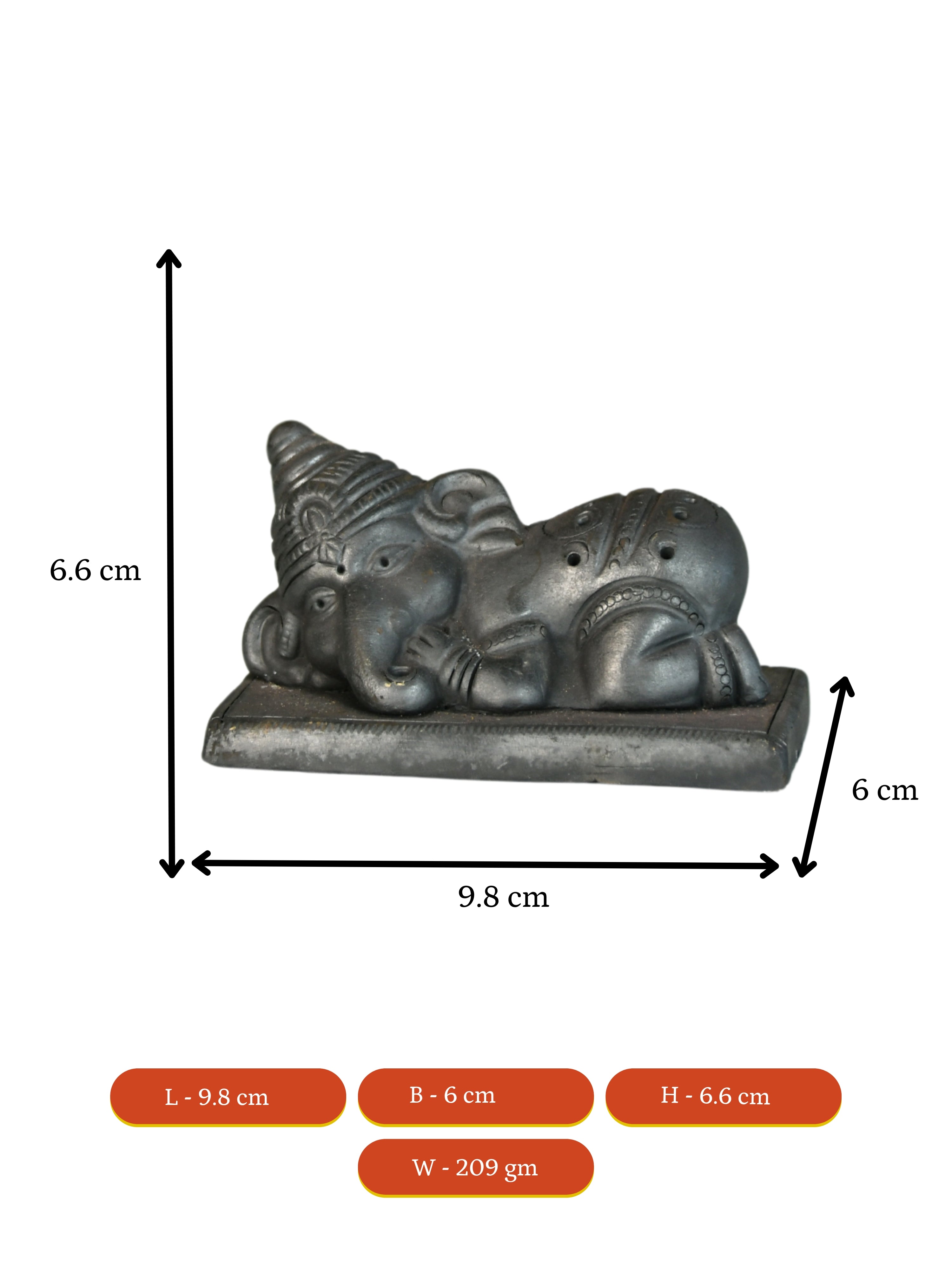 Mayii - Exotically designed resting Ganesha