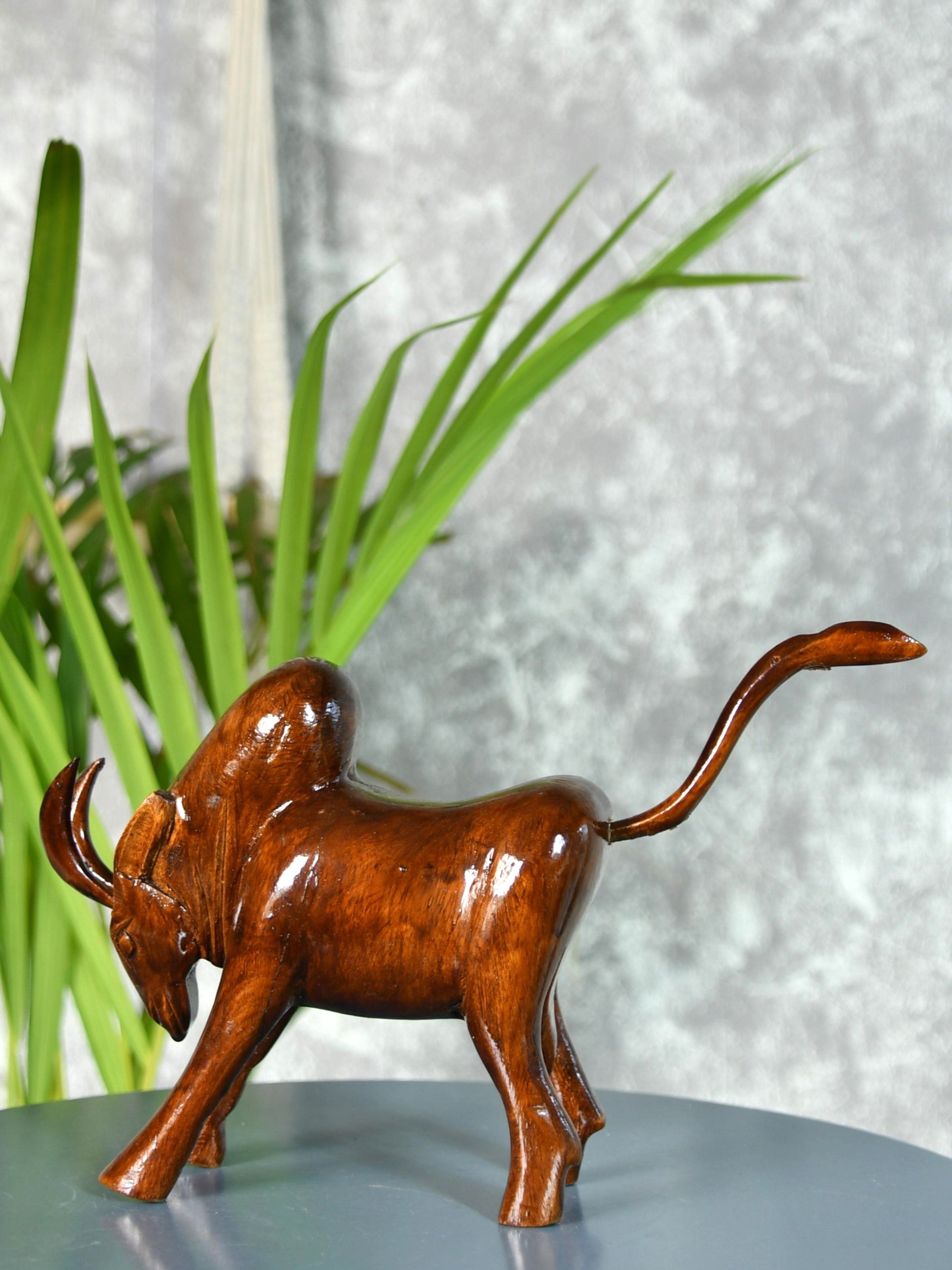 Mayii - Handcarved wooden large bull