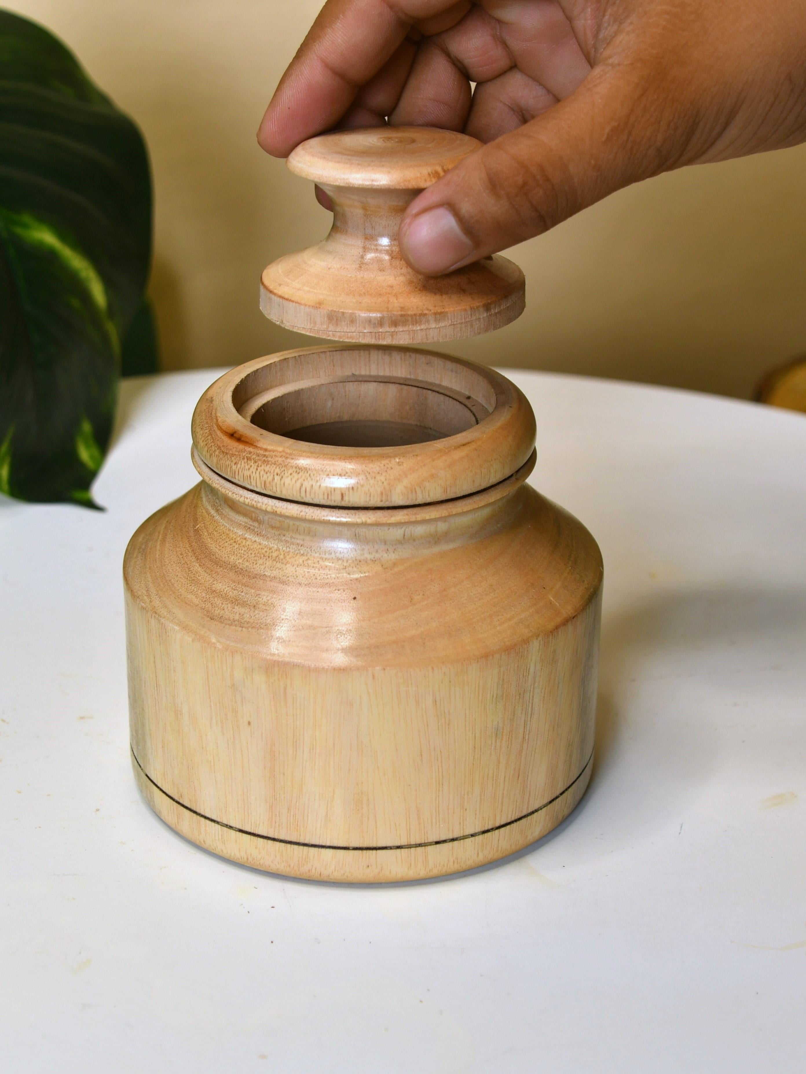 Mayii - Premium Wooden Storage Jar for Elegant Organization